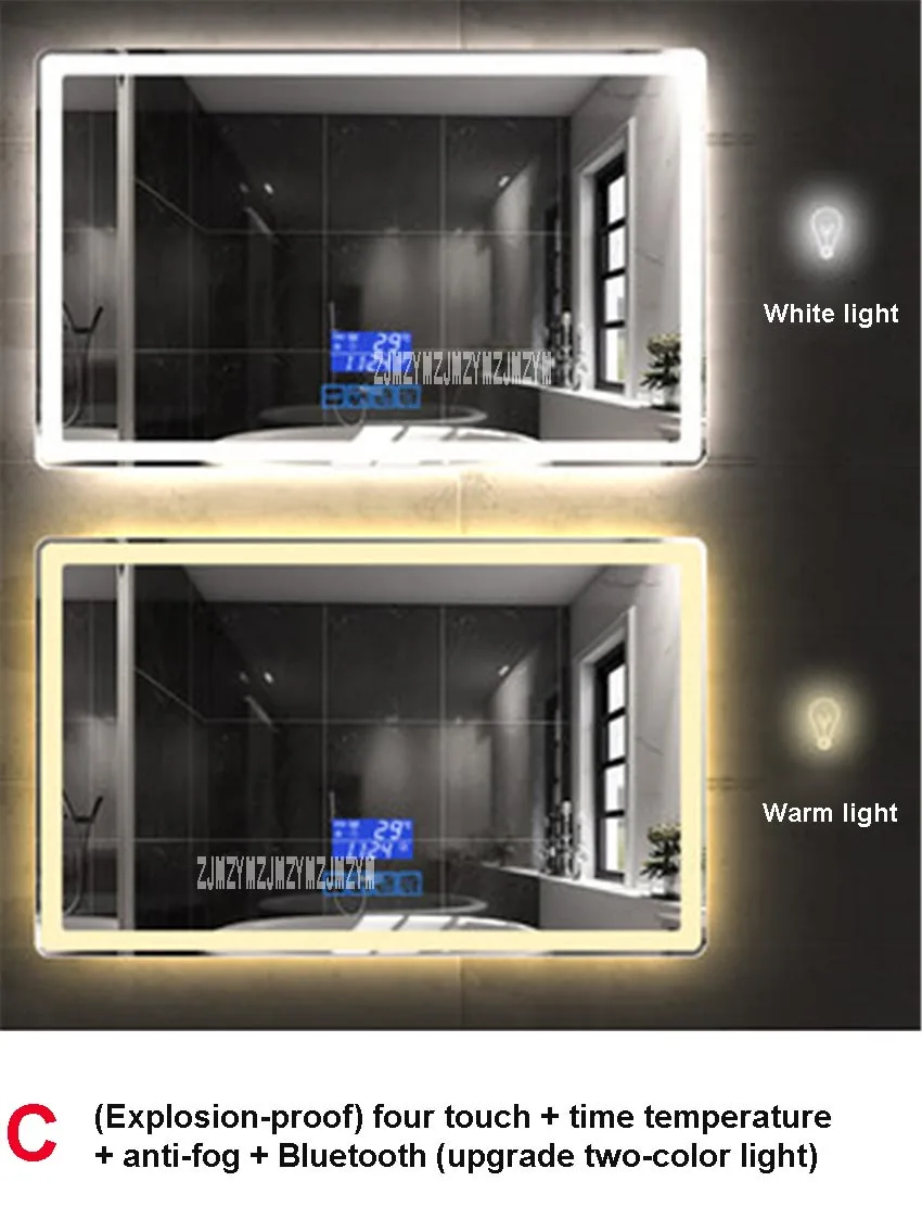 CTL305 Смарт Ванная Комната Зеркала современный простой отель скругленный угол настенный Сенсорный экран монитор со светодиодной подсветкой 110 V/220 V(700*900 мм