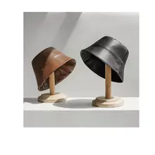 

Bucket Cap Leather Hat Radiation 5G 4G signal Block EMF Protection Silver material fishermen hat fashion
