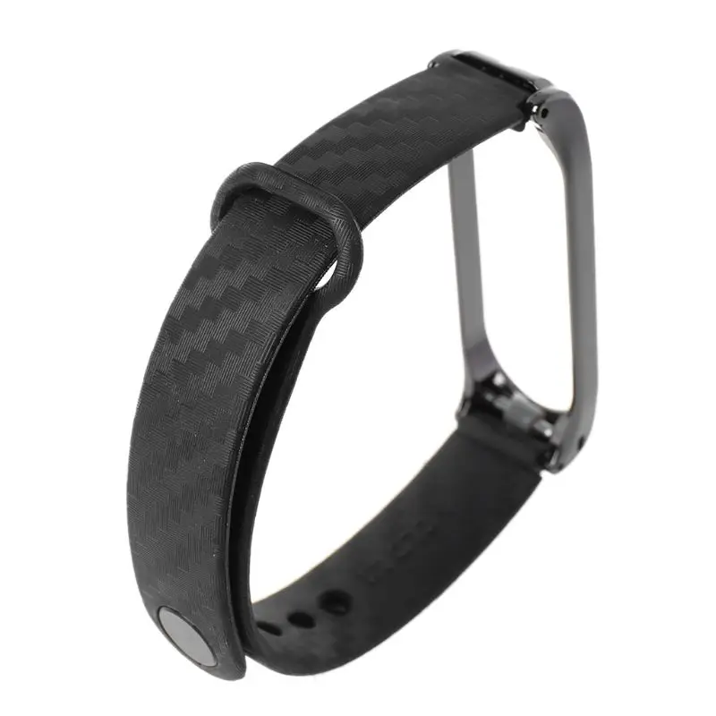 Силиконовый углепластиковый футляр для часов Ремешок для Xiaomi Mi Band 4 металлический корпус браслет