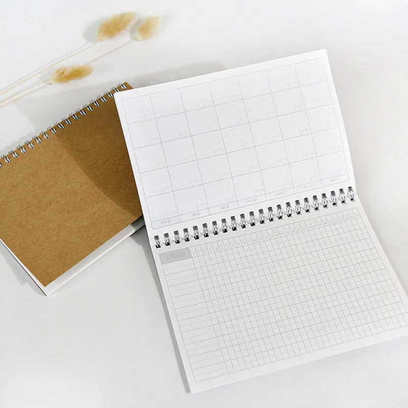 Monthly Planner 1 шт. 48 Внутренние листы Тетрадь s и журналы дневник день месяц планер журнал распорядок дня канцелярские школьные принадлежности для студентов Тетрадь - Цвет: Monthly Planner