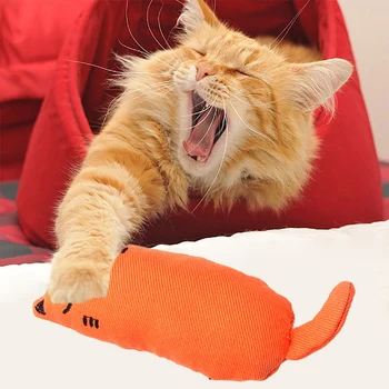 

2pc Cat Grinding Catnip Toys Funny Interactive Plush Cat Toy Pet Kitten Chewing Toy Claws Thumb Bite Cat mint For Cats Teeth toy