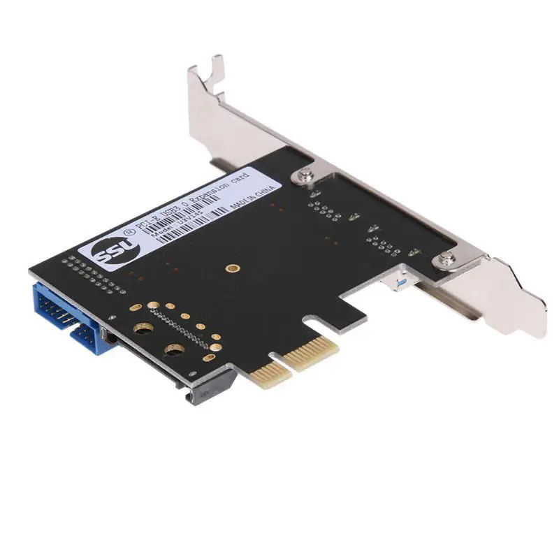 Pcie передача 2 порта Usb3.0 плата расширения рабочего стола спереди 19/20Pin интерфейс для Windows Xp/7/8/8,1/10