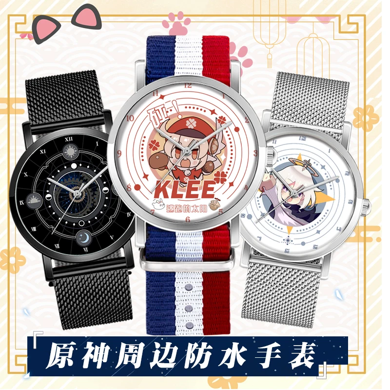

Новые Аниме игры Genshin Impact Paimon Klee Keqing тема Косплей парные часы черные наручные часы Guartz модные рождественские подарки костюмы