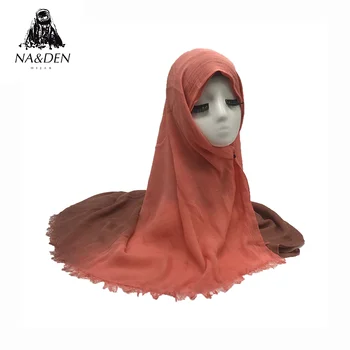 

1PCS High quality Gradient color Solid viscose with fringe Women scarf scarve long shawl muslim fashion hijab wrap bandana scarf