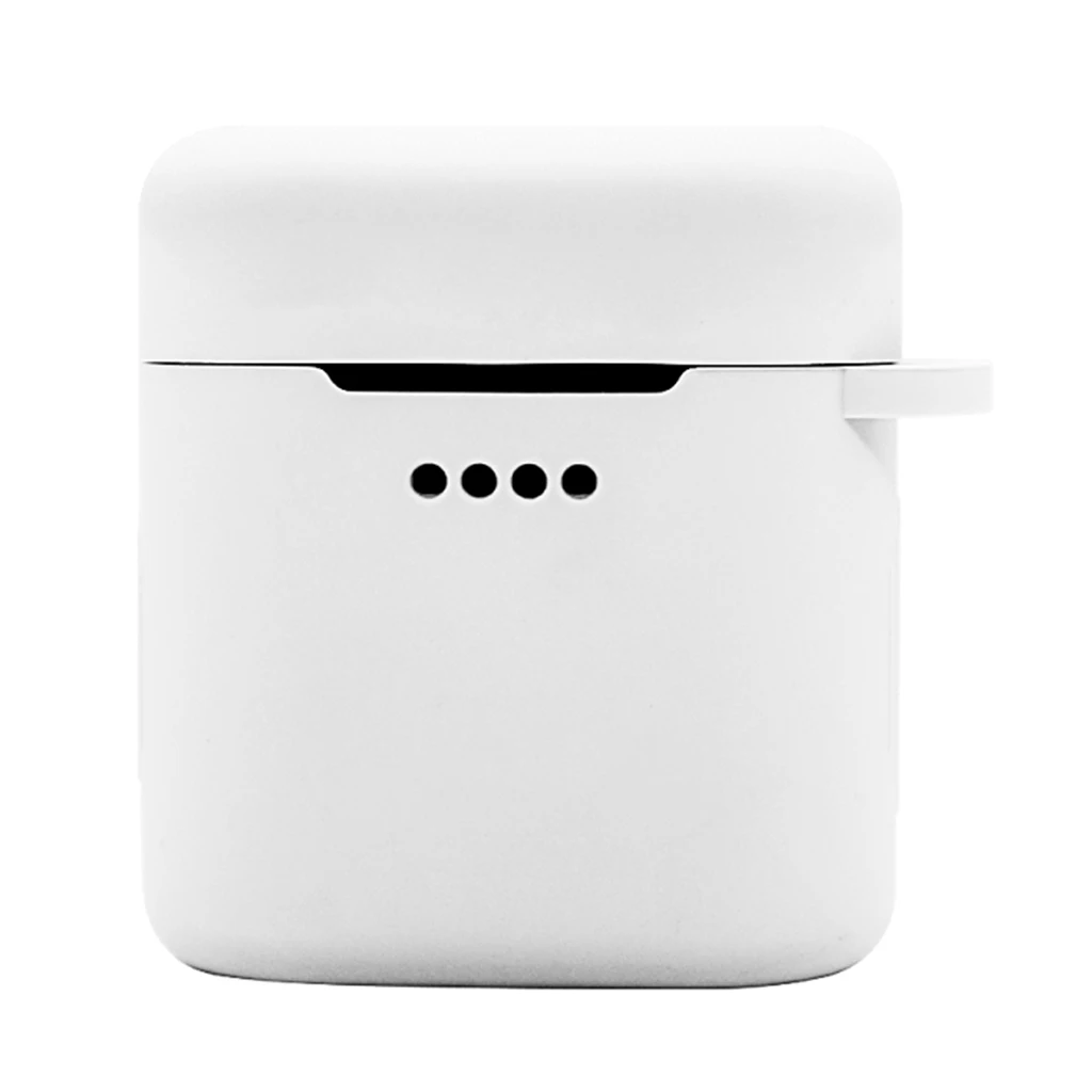 white Силиконовый чехол для наушников для huawei Honor FlyPods Fly Pods Pro защитный чехол s для Freebuds 2 Pro металлический карабин с крюком - Цвет: white