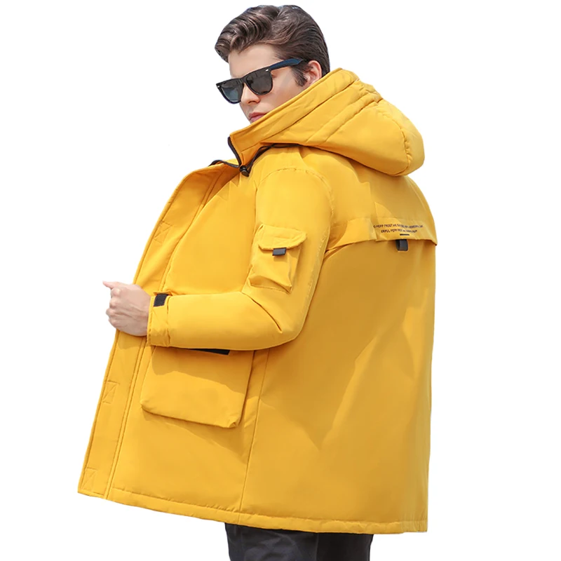 30 Degrees Windproof White Duck Down Jacket Men Winter Brand Down Coat High Quality Thick Warm Snow Parka Overcoat Hooded