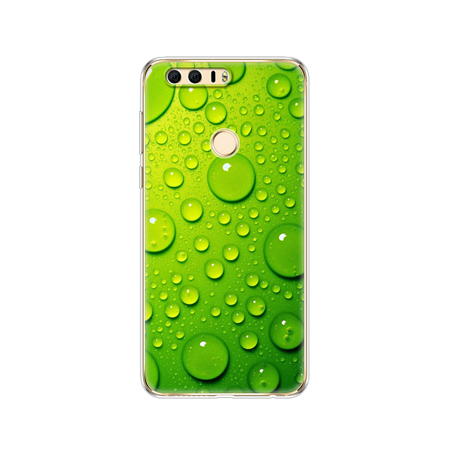 phone case for huawei honor 8 soft tpu silicon back cover 360 full protective printing clear coque