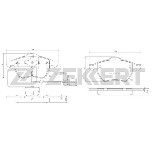 Колодки торм. диск. перед. с датчиком Ford Galaxy 95- Seat Alha