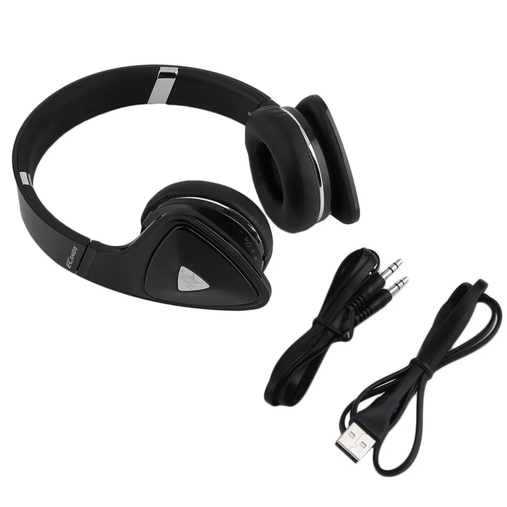 Черный Over-ear Bluetooth Headphones Headset for Mobile Cell Phone Laptop PC Tablet - Цвет: Черный