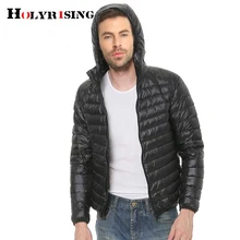Holyrising, зимняя мужская модная куртка с капюшоном на белом утином пуху, теплая куртка, портативная посылка, мужская куртка 19061-5