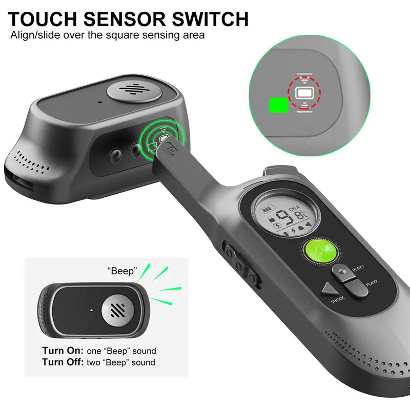 Remote Dog Training Collar Shockproof And Anti-Vibration With Recording Function LCD Display Remote Control Pet Collar