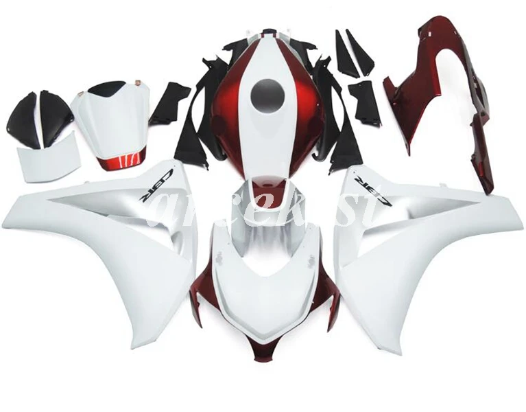 ABS инъекции мотоцикл обтекатели комплект Подходит для Honda CBR1000RR 2008 2009 2010 2011 1000RR 08 09 10 11 кузов комплект белого и красного цвета