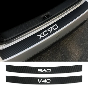 

Auto Rear Bumper Trunk Guard Carbon Fiber Protector Sticker For Volvo S60 XC90 V40 V50 V60 S90 V90 XC60 XC40 AWD Car Accessories