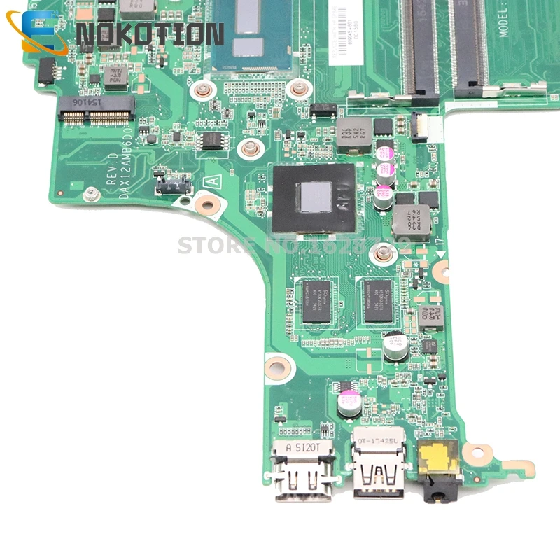 astounding  NOKOTION 809045-601 809045-001 For HP Pavilion 15-AB Laptop Motherboard DAX12AMB6D0 SR23W I7-5500U 