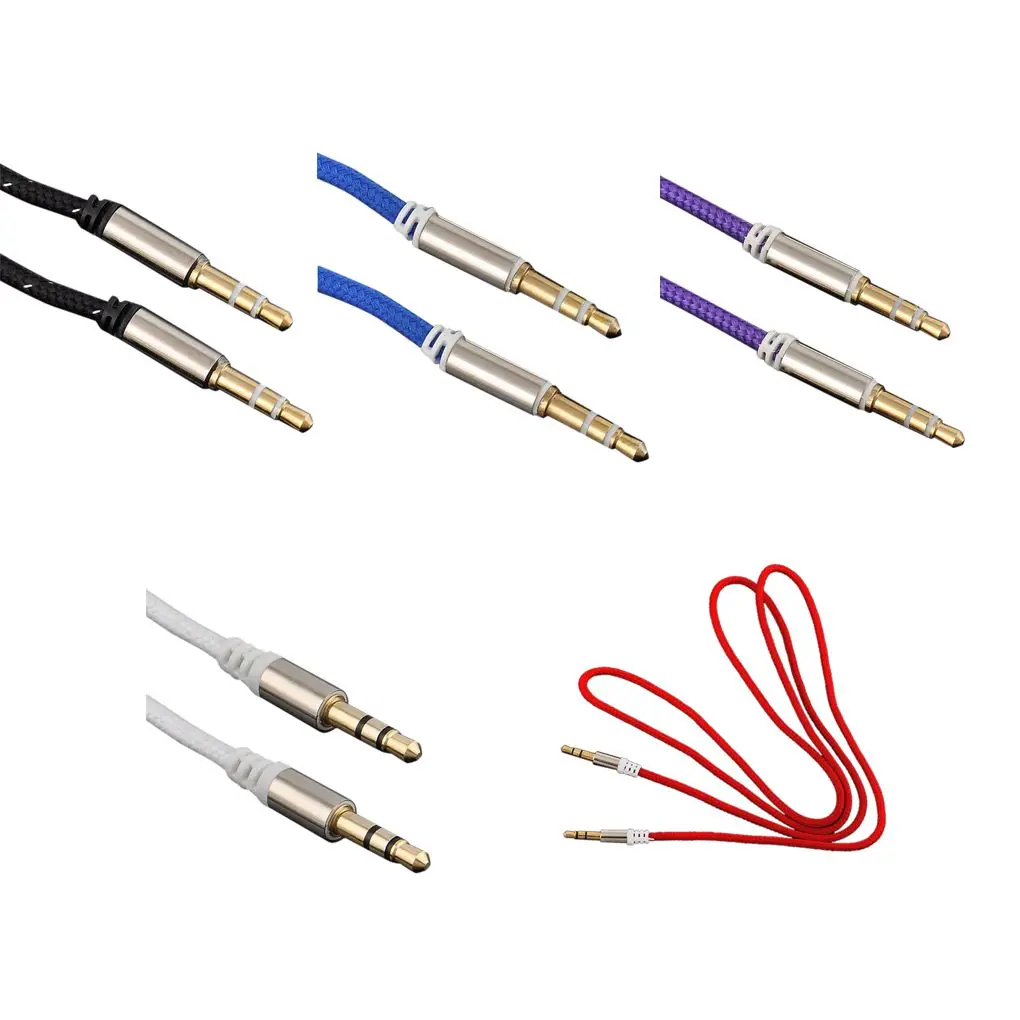 

Aux Cable Male to Male Audio Cable 1M Car Audio 3 5mm Jack Plug Male To Male AUX Cable For Headphone MP3