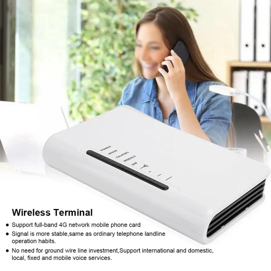 4G Fixed Wireless Terminal Platform for SIM Phone Caller No Screen North America Version EC25-AF 100-240V US Plug | Мобильные