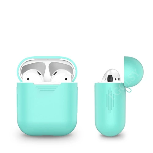 green FGCLSY Мягкий ТПУ силиконовый чехол для наушников для AirPods противоударный защитный чехол Аксессуары для Apple Airpods зарядная коробка - Цвет: green