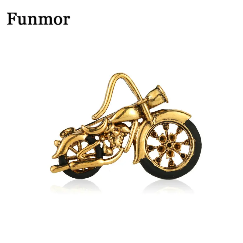 

Funmor Vintage Alloy Motorcycle Brooches Antiquite Color For Women Men Activity Party Accessories Bag Coat Ornaments Presents