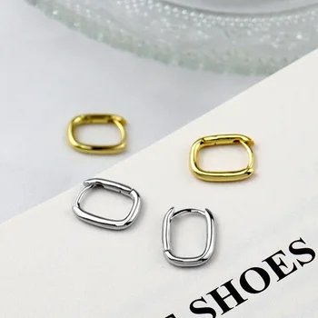 

S925 Sterling Silver Minimalist Oval Drop Earrings For Women Trendy Jewelry Charm Vintage Simple Party Jewelry Gifts Accessories