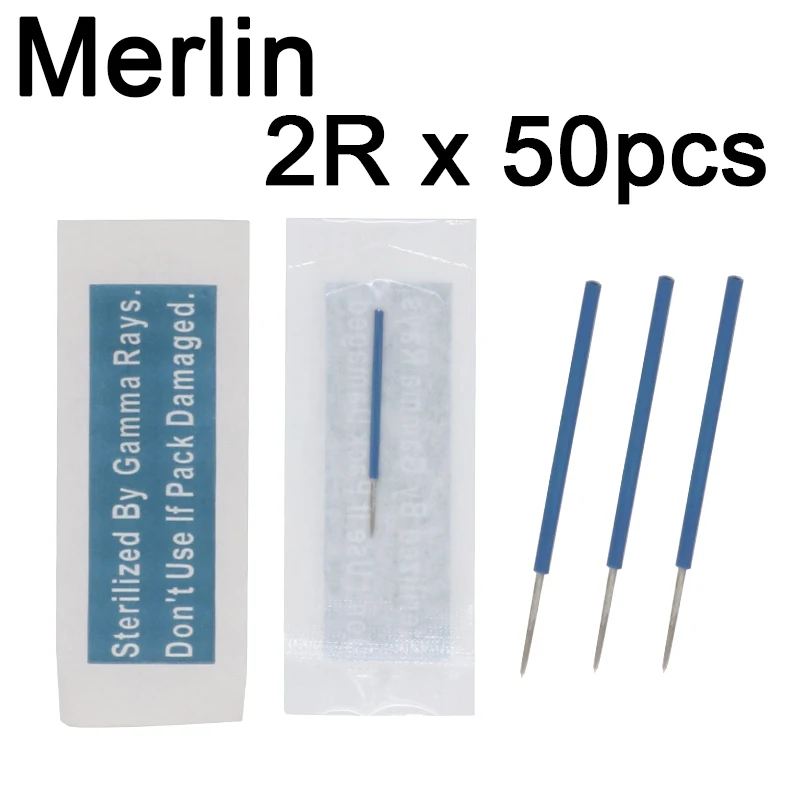 

2rl 50pcs/lot Disposable Tattoo Needles for Professional Eyebrow Pen Tattoo Machines Permanent Makeup Kit Tattoo Machine Needle