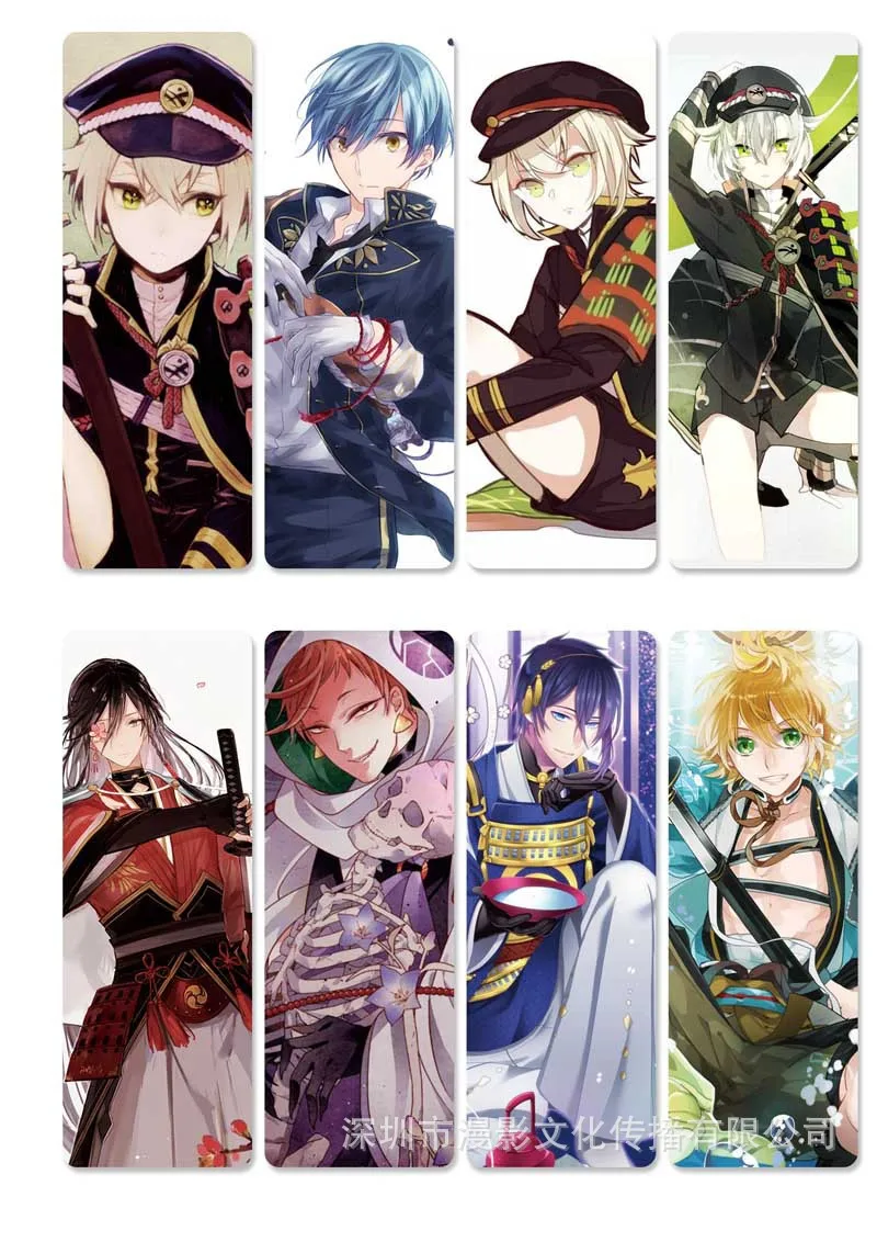 10 компл./лот аниме Touken Ranbu Online закладки для книг hotarumaru книжная Обложка из ПВХ mark офисные школьные принадлежности подарок
