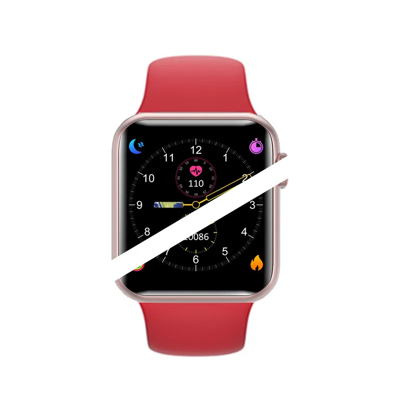 gold red SmartWatch V6 Heart Rate Monitor waterproof Smart watch women man for IOS Apple iPhone Android phone PK watch 5 IWO 11/12 P68/70 - Цвет: gold red