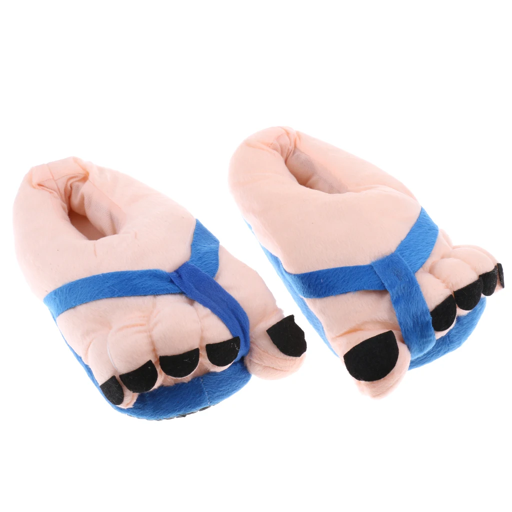 Details about   Cartoon big toe Plush Slippers all-inclusive Slipper Soft Warm Indoor Slippers 