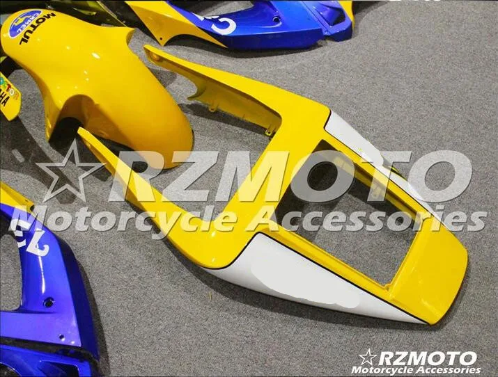 Мотоциклетный обтекатель abs для YAMAHA YZF-R1 98 99 YZF1000 1998-1999 впрыска кузова великолепный желтый и синий ACE № 679