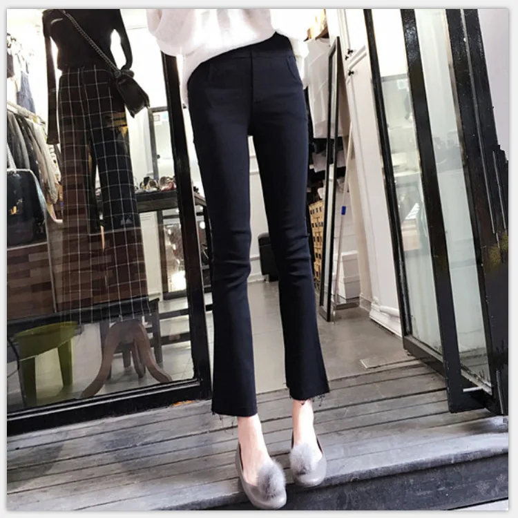 

2019 Spring And Autumn New Style Maternity Clothes Fashion Korean-style Weila Pregnant Women Maternity Pants Casual Capri Bell-b