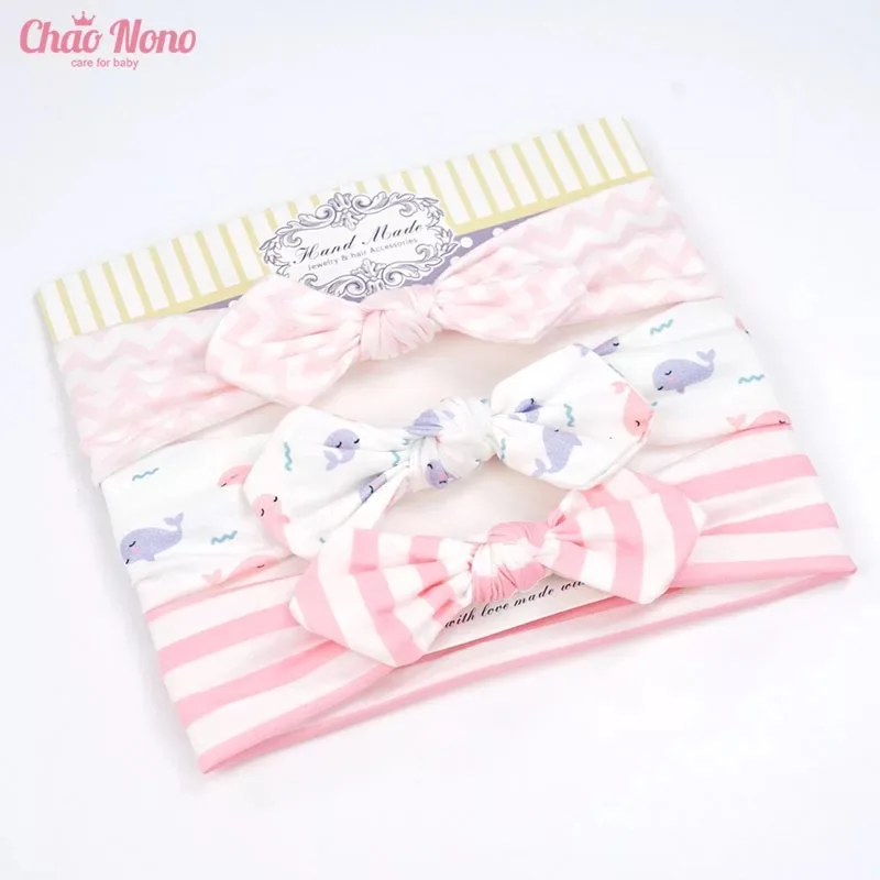 

3Pcs baby headband for newborn hair band elastic accessories cotton BowKnot girl hair 1 band baby girl headband
