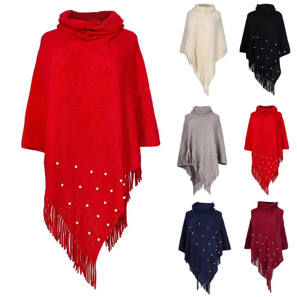 

Women Winter Scarf Warmer Shawl Stripes Blanket Wrap Cashmere Poncho Capes Shawl Cardigans Sweater Coat 2019 New Winter Warm