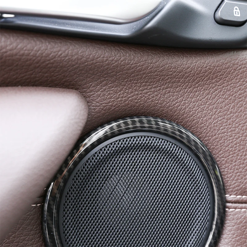 Для BMW X1 F48 2016/19 для X2 F47 углеродное волокно ABS пластик дверной динамик КОЛЬЦО