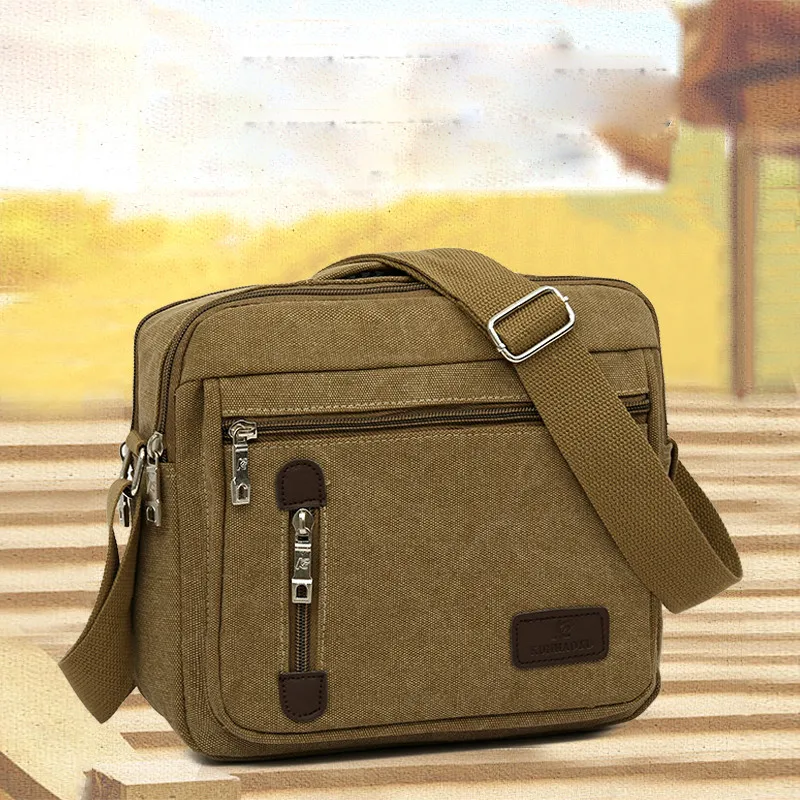 Brown 30# Мужская сумка винтажная деловая сумка через плечо многофункциональная сумка-мессенджер - Цвет: Brown