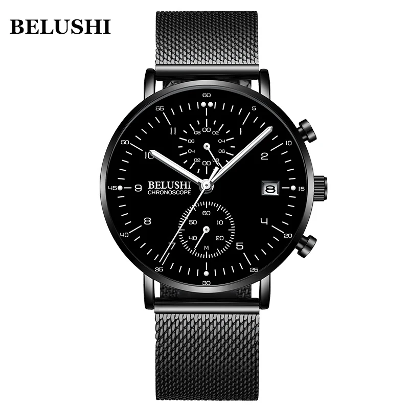 

Mens Watches Stainless Steel Top Brand Luxury Fashion Quartz Wristwatch Reloj Hombre Sport Watch Waterproof Relogio Masculino