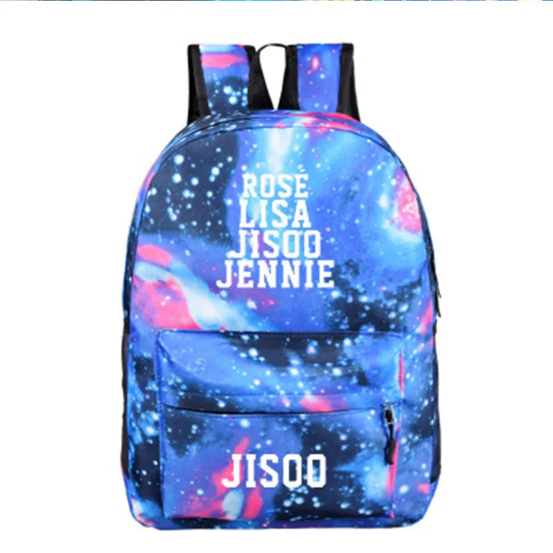 JISOO USB Черный Розовый JISOO Лиза Роза Дженни рюкзак убить эту любовь Студенческая сумка школьный стиль мировой тур в вашем районе - Цвет: JISOO