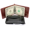 Fashion Small Men's Leather Money Clip Wallet With Coin Pocket Male ID Card Slot Cash Holder Bag Mini Purse For Man Magnet Hasp 1