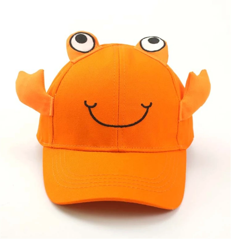 Очаровательный Краб Мультфильм gorras детей ребенка бейсбольной кепки шляпы для мальчиков и девочек хип-хоп шляпа дети snapback кепки Косплей вечерние подарки