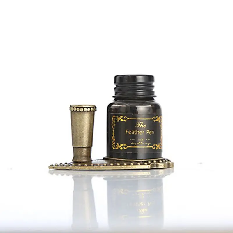 Cena Posypać złoto luksusowe Vintage pióro pióro Dip kaligrafia pióro wieczne pisanie atramentu 5 stalówki zestaw piśmienne pudełko