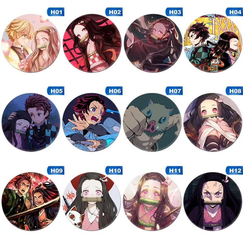 Kawaii Anime Demon Slayer: Kimetsu no Yaiba Kamado Tanjirou  Pin Button Brooch Badge Boy Girl Manga