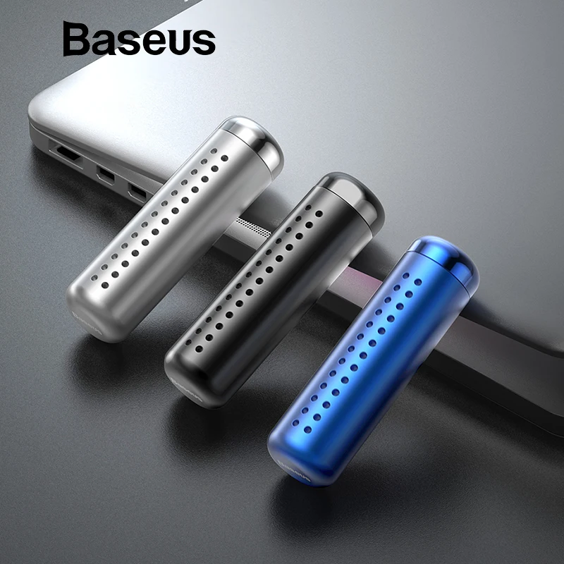 Автомобильный мини освежитель воздуха Baseus металлический с клипсой для