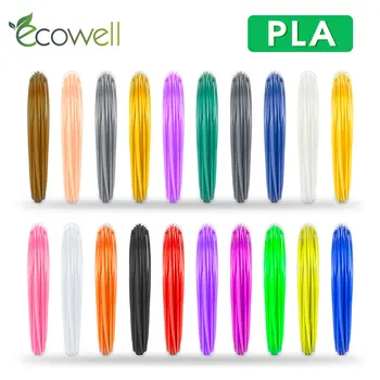 

Ecowell Black Green Red multicolors 1.75mm*5M PLA 3d pen Filament for Indoor drawing for 3d Printing pen printing printer