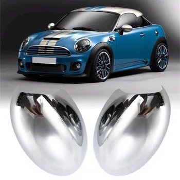 

2Pcs ABS Chrome Car Left & Right Door Wing Mirror Cover Casing for BMW for Mini Cooper 2001-2006