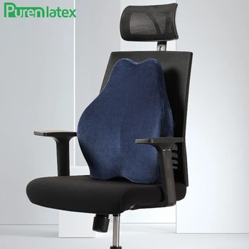 

PurenLatex Cushion for Back Memory Foam Cushion Orthopedic Waist Mat Spine Protective Therapy Car Seat Office Wheelchair Cushion
