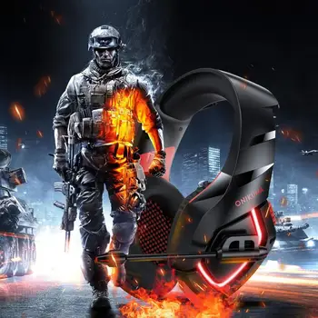 

ONIKUMA K1-B 2 Gaming Headset for Mobile Gaming Headset E-sports with Microphone Stereo Surround USB Headset for PC and Laptop
