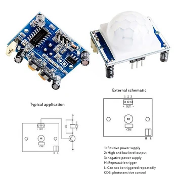 

HC-SR501 Adjust IR Pyroelectric I Sensitivity Human Infrared Sensor Module High Sensitivity Sensor Module Smart Electronics