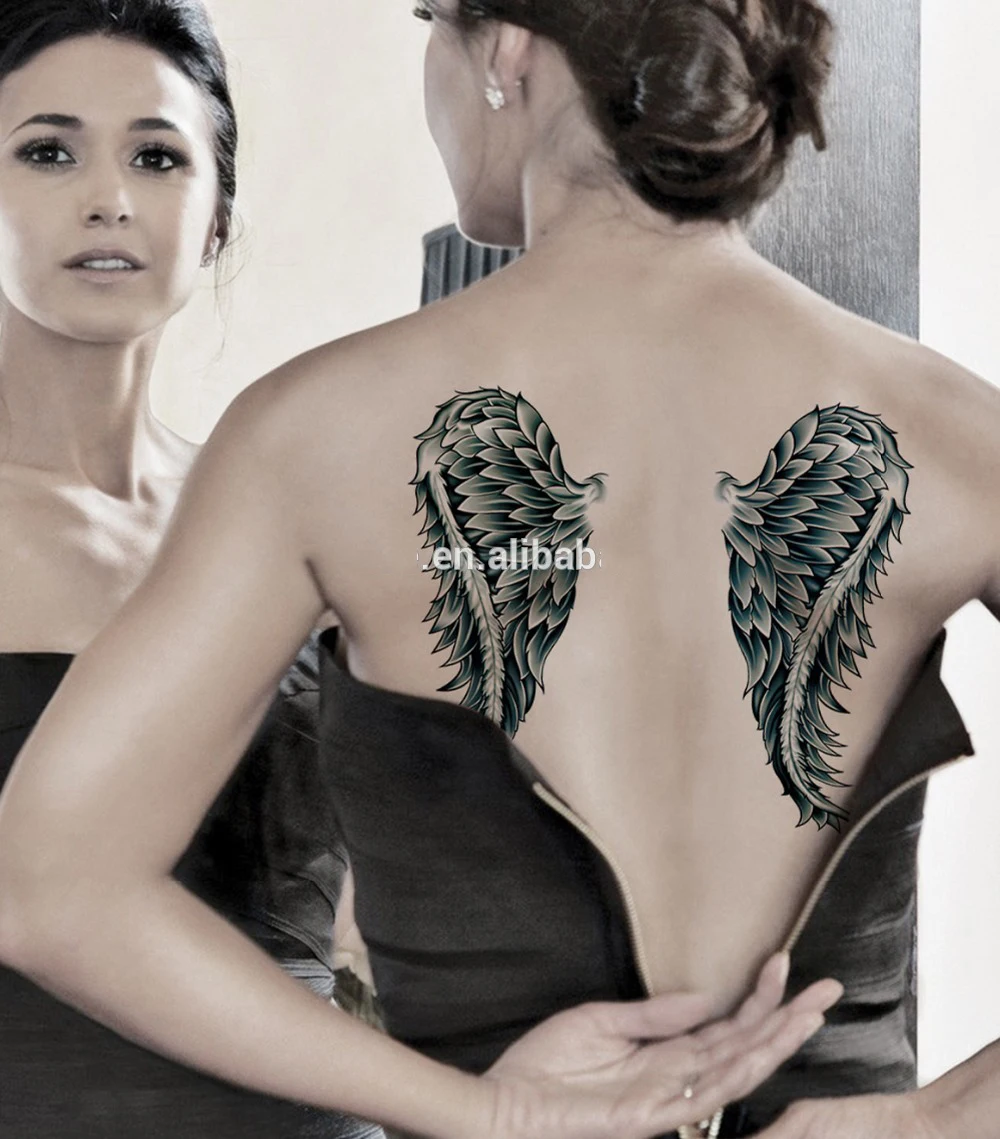 Водонепроницаемая временная татуировка наклейка divine wings of angel tatto стикер s флэш-тату поддельные татуировки для девочек, женщин 7