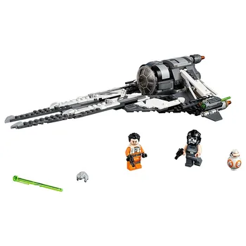 

Black Ace Titan Interceptor Compatible with Lego Star Set Wars 75242 Figures Model Building Blocks Toys For Children