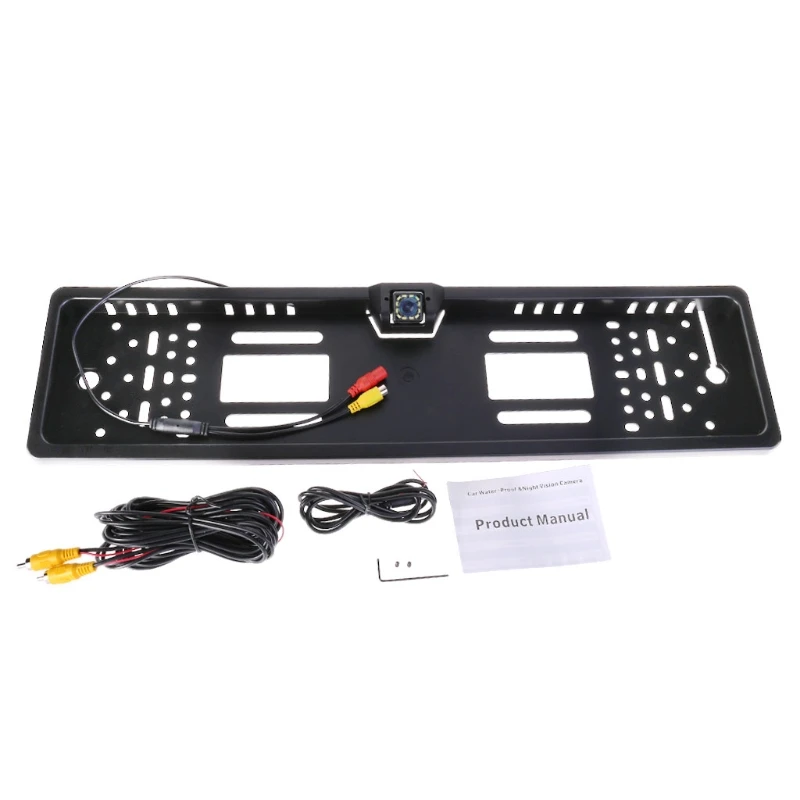 

Night Visible 12 LED Car Rear View camera EU License Plate Frame Back Up Camera