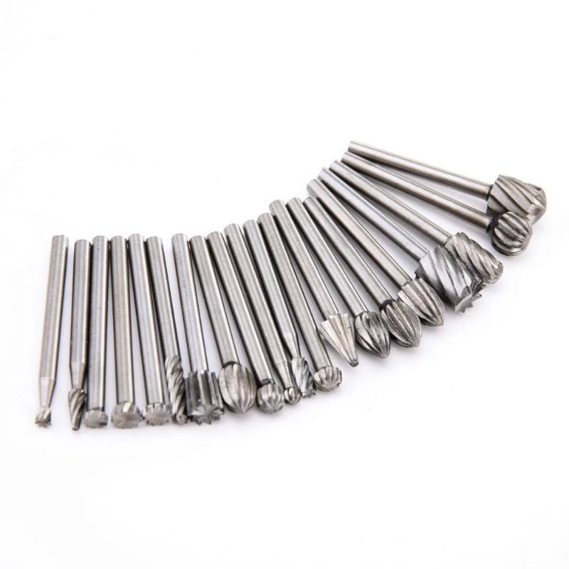 

20Pcs Set Titanium For Dremel Routing Rotary Milling Rotary File Cutter Wood Carving Carved Knife Cutter Tools Accessories