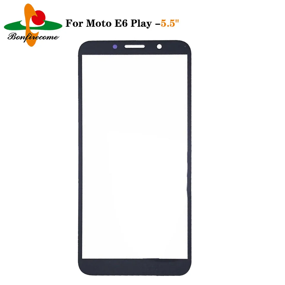 

10 шт./партия, для Motorola Moto E6 Play XT2029, сенсорный экран, передняя панель, ЖК-дисплей, внешняя стеклянная крышка, Замена объектива